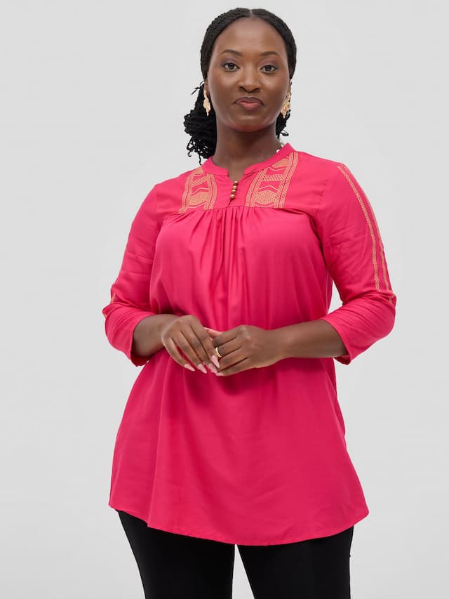 Zuana Vishudhi Top - Pink