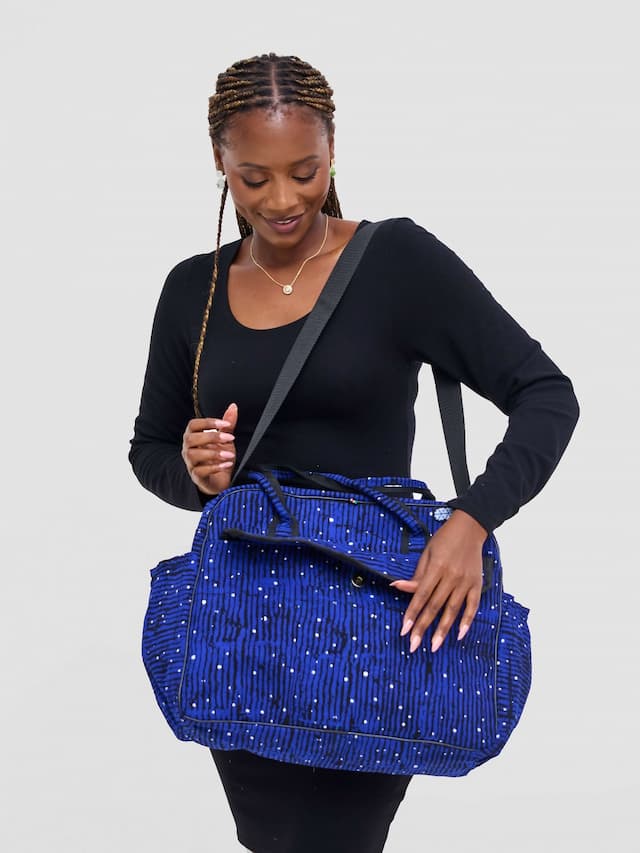 Ankara Artifacts Tolu 2.0 Diaper Bag - Blue