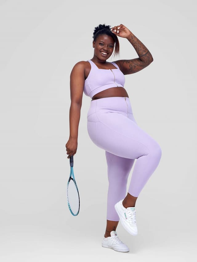 Fabtive Bella Sleeveless Set - Purple