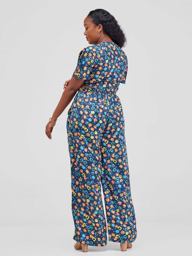 Kakiba Collections Lisa Pallazo Set - Blue