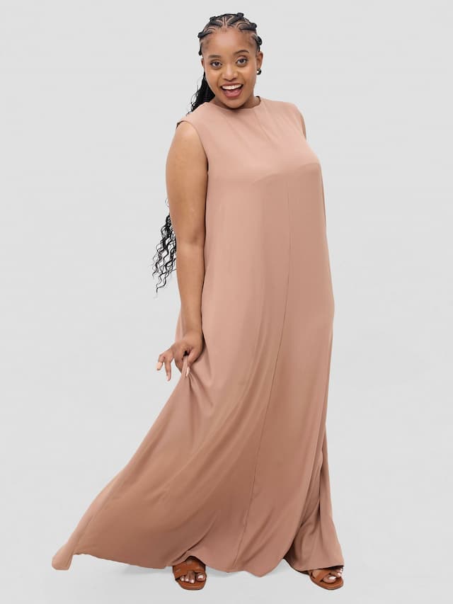 Satima Maxi Dress - Nude