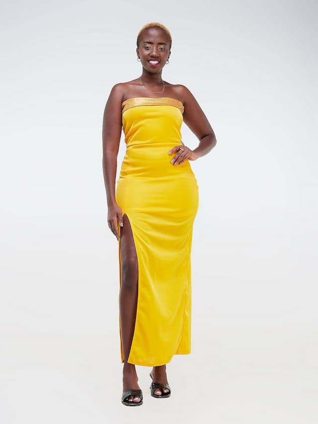 Da'joy Fashions Aphrodite Maxi Dress - Mustard