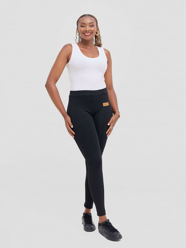 Stylish Sisters Ronde Heavy Comfy Tights Leggings - Black