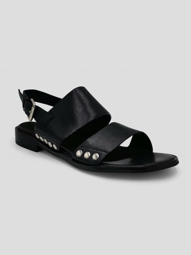 Julz Poppy Black Sandals - Black