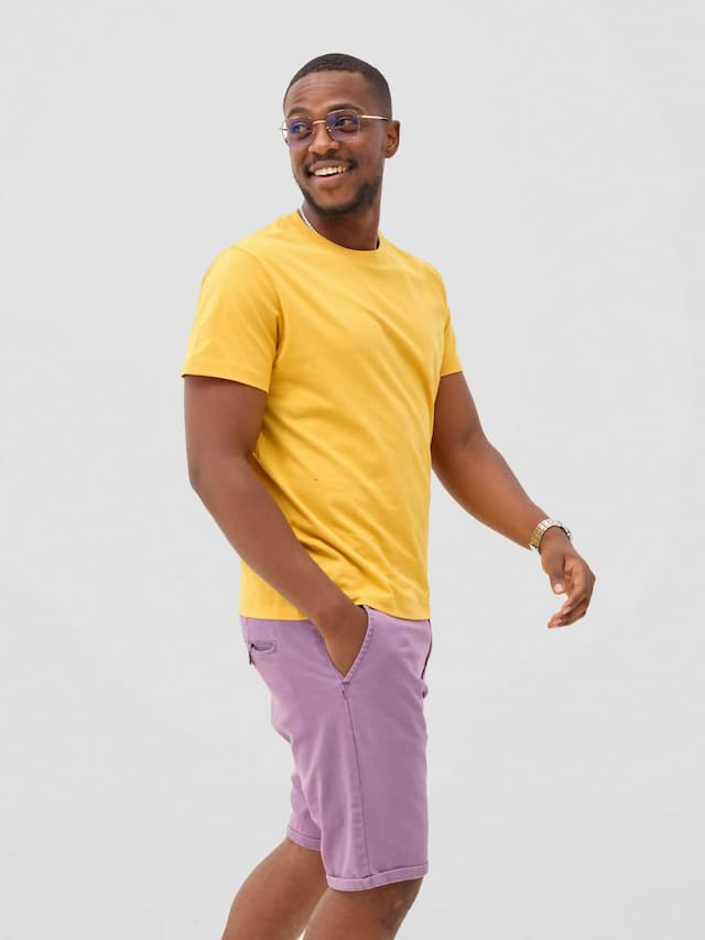 Zuria Fashions Unisex Roundneck T-shirt - Mustard