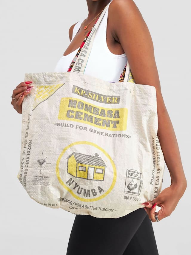 Mavazi Affordable Reversible Bag - Cement bag/Ankara