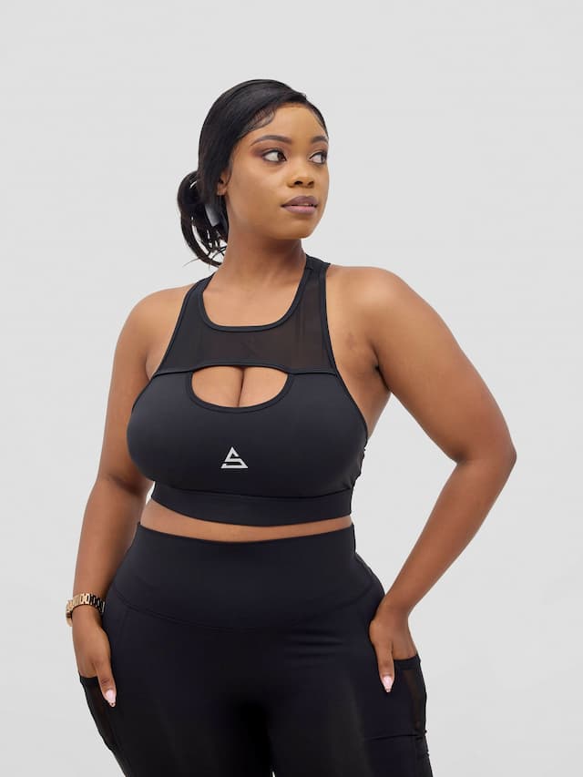 Rotator Active Wear Leggings & Sports Bra Set - Black