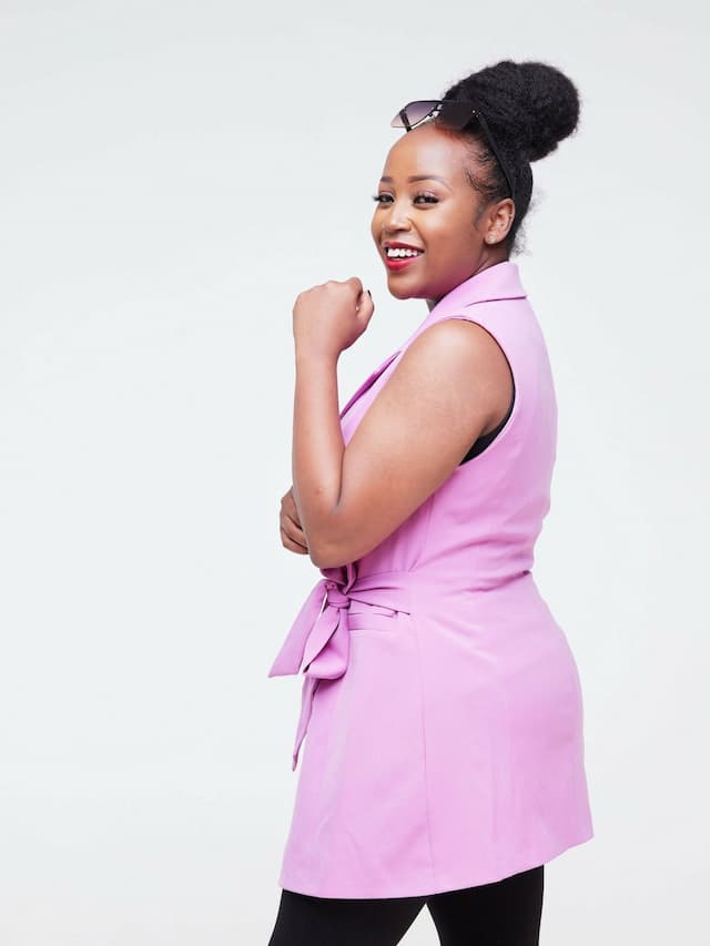 The Fashion Frenzy Sleeveless Jacket - Purple