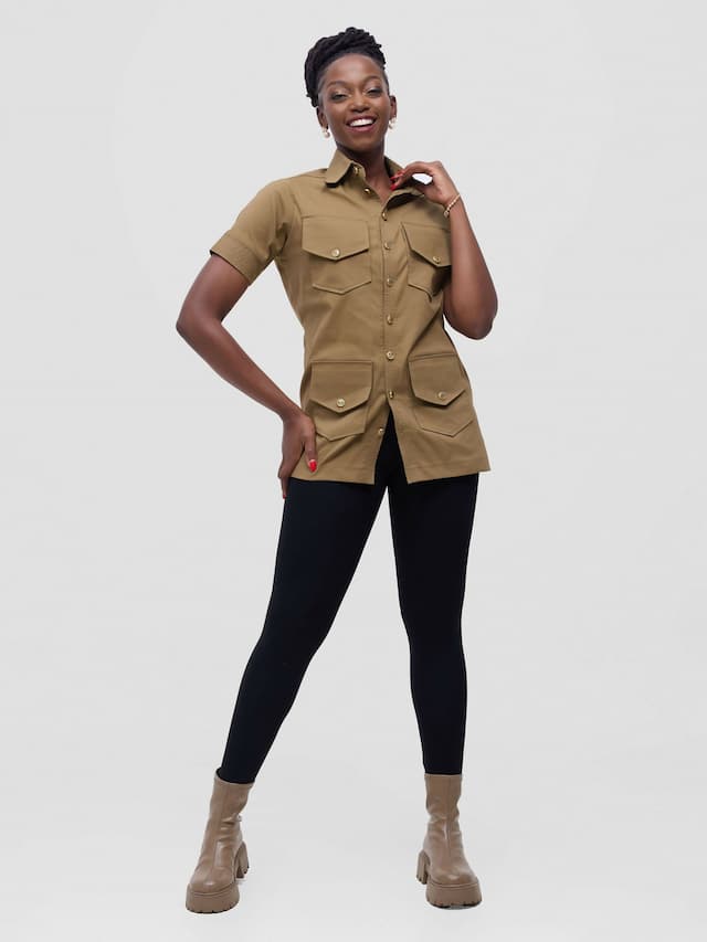 Mara Safari Walnut Shirt - Brown