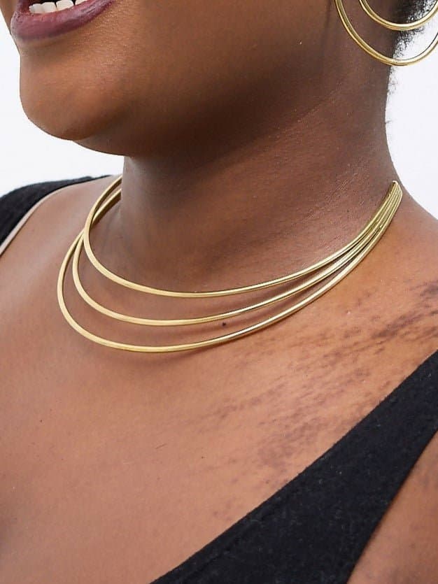 Purely Brass Ahadi Choker - Brass