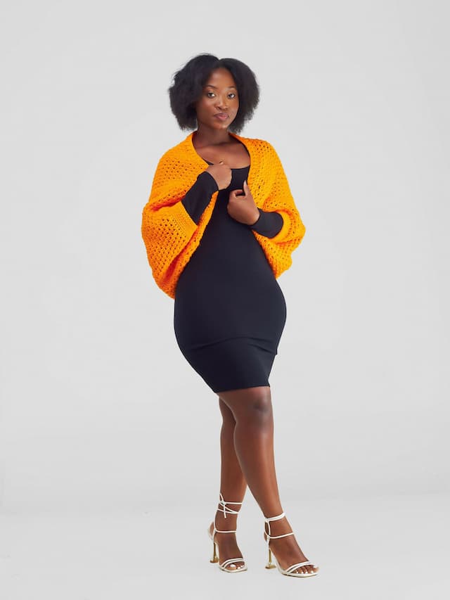 Timyt Urban Wear Crocheted Warm Shawl - Yellow / Mustard