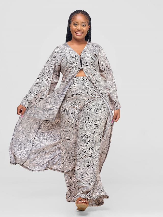 Liliadly Pearl Kimono Set - Cream