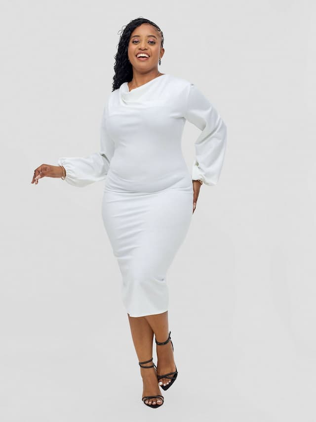 Heidi Statement Dress - White
