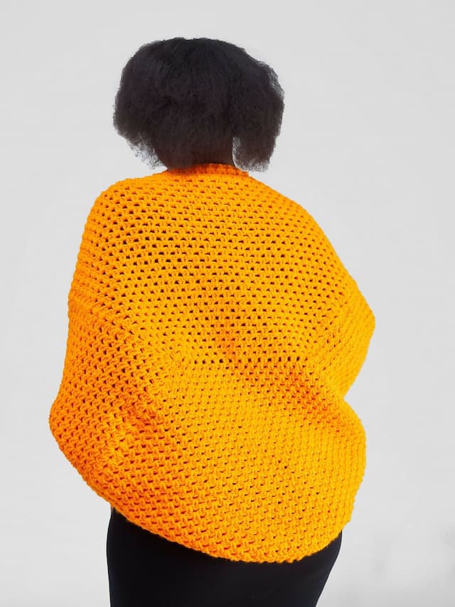 Timyt Urban Wear Crocheted Warm Shawl - Yellow / Mustard