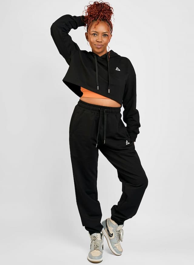 Rotator Active Wear Women's Lifestyle Tracksuit Set - Black