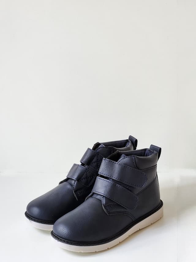 Boys Hi -Top Ankle Boots - Navy Blue