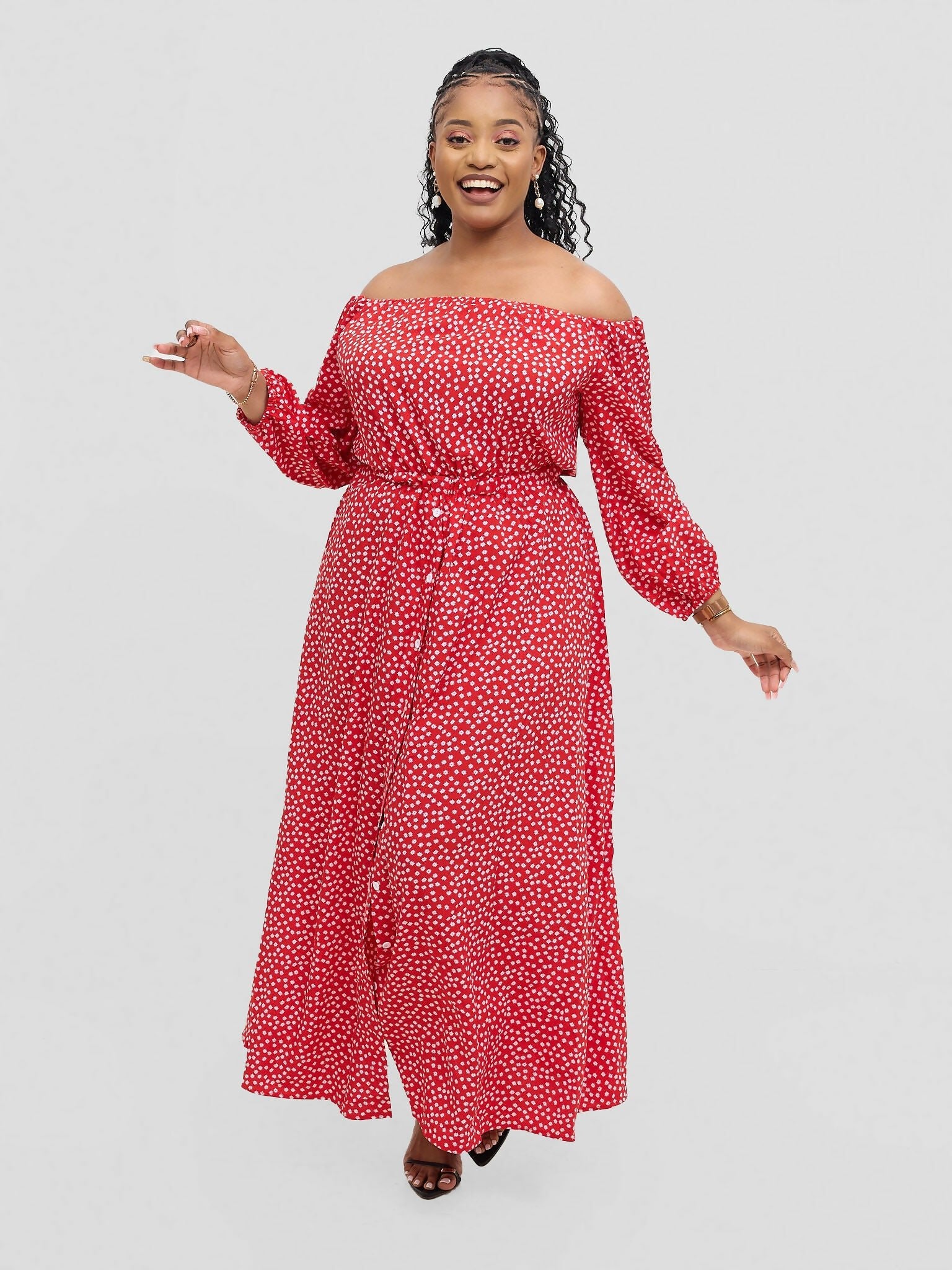 Stylish Sisters Dress - Red