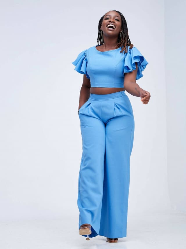 Izulu Latika Crop Top Only - Blue