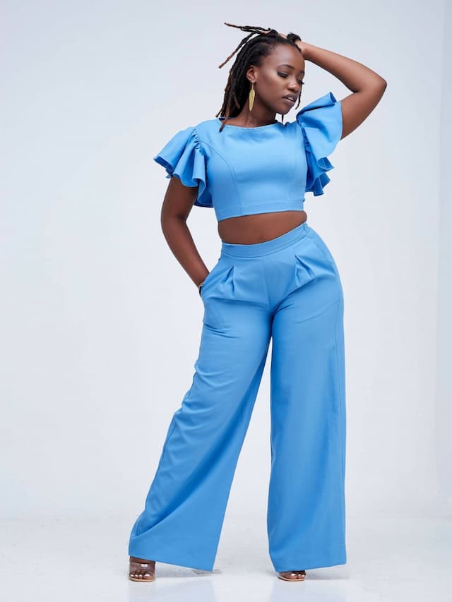 Izulu Latika Crop Top Only - Blue