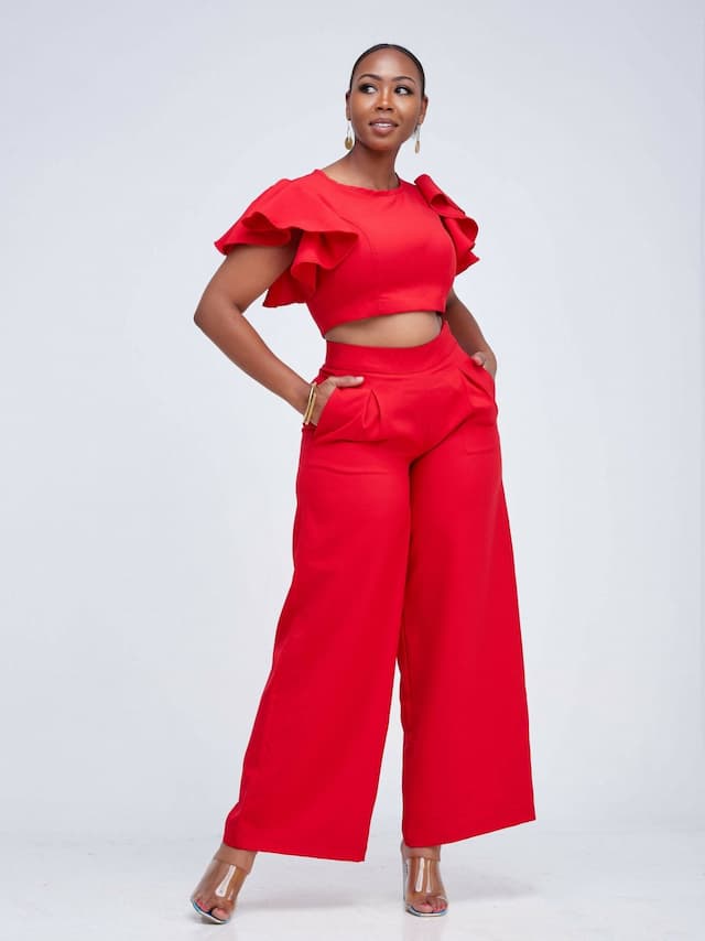 Izulu Latika Pants Set - Red