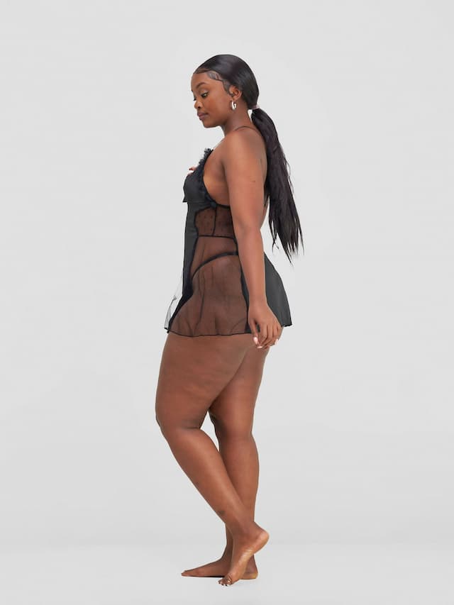Short Sexy Night Lingerie - Black