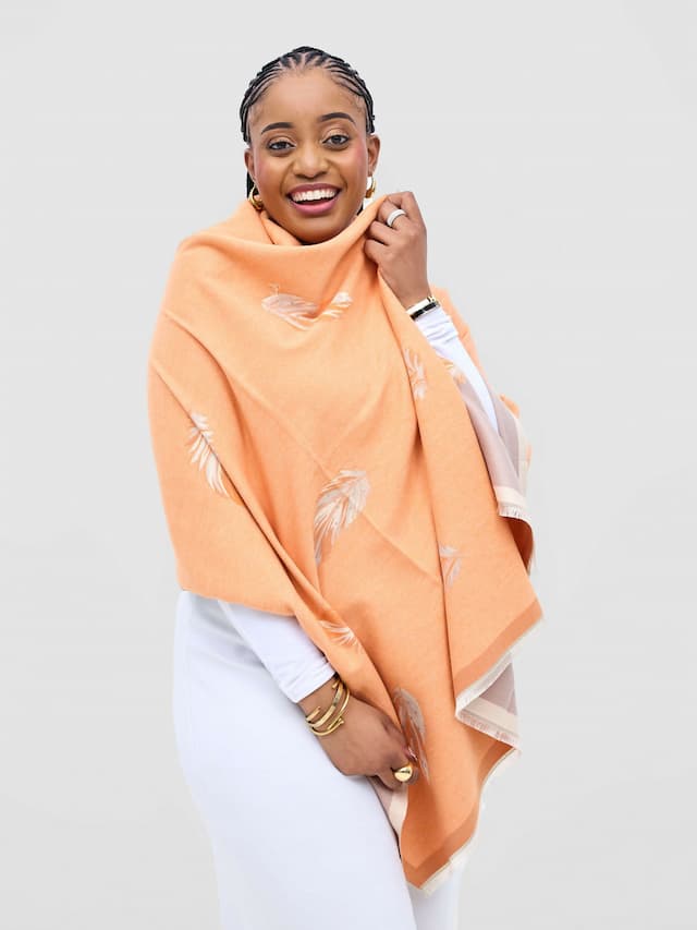 Afrodame Cashmere Scarf - Apricot