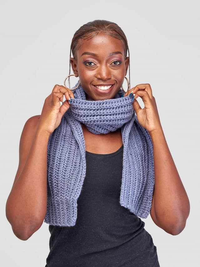 Infy Knit Wear Scarves - Grey