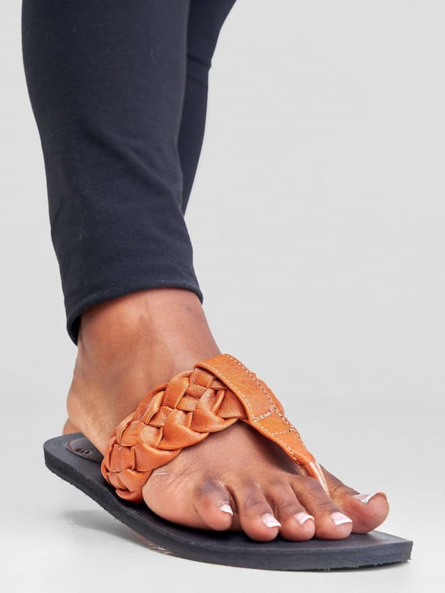 Biba Trends Collections Nirrah Braided Sandals - Brown / Black