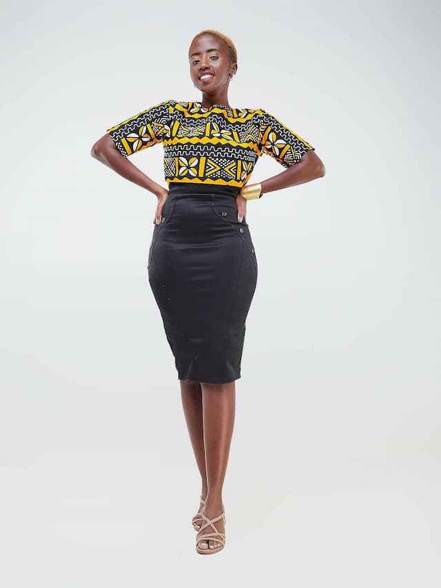 Da'joy Fashions Athena Pencil Skirt - Black