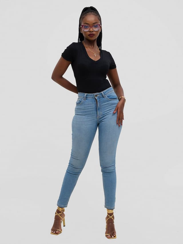 Stylish Sisters Short Sleeved Bodysuit - Black