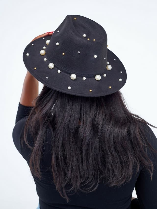 Umbo Collection Fedora Hat - Black