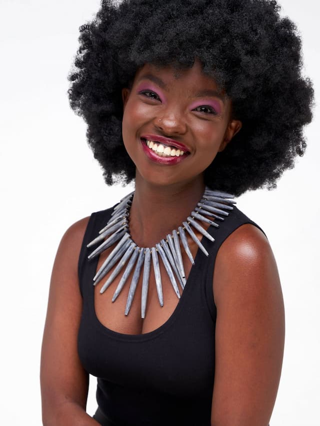 Spikes Necklace - Grey