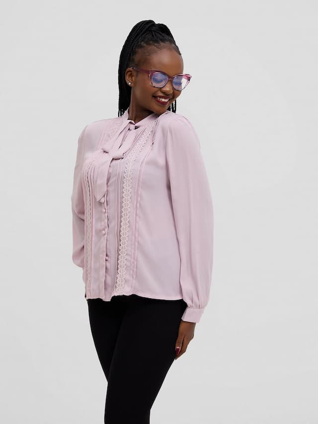 The Fashion Frenzy Blouse Top - Pink