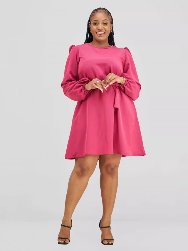 Chausiku Shift Dress - Pink