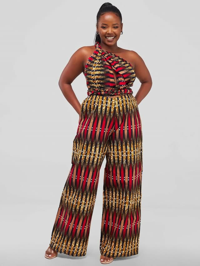 Merli Africa Summer Infinity Jumpsuit - Brown Print