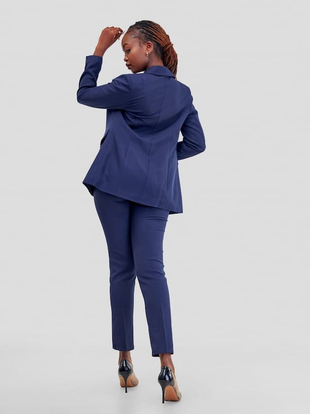 The Fashion Frenzy Pant Suit - Navy Blue