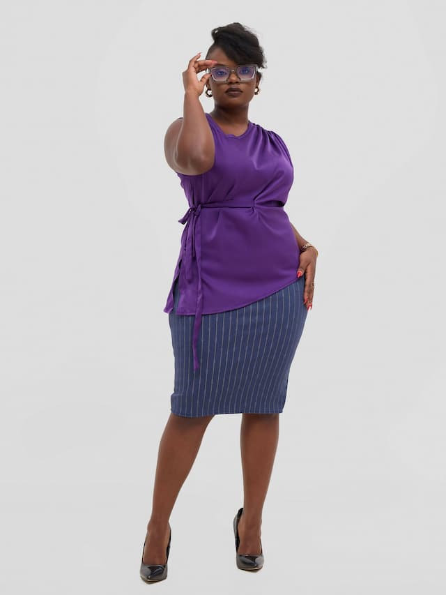 Silk House Collections Racquel Top - Purple