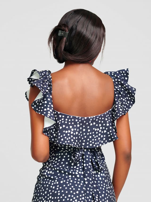 Tuli Zaza Wrap Dress - Black / White
