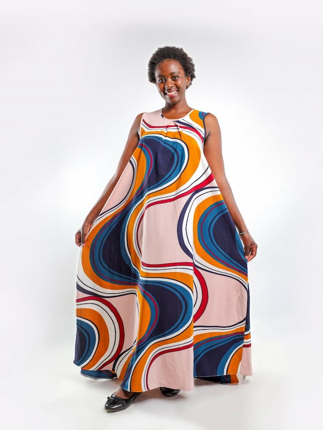 Liliadly Rose Illusion Dress - Multicolored