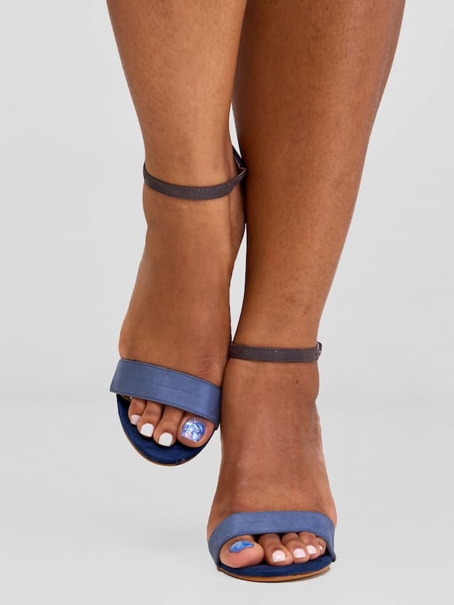 Be Unique Precise Chunky Heel - Navy Blue / Grey