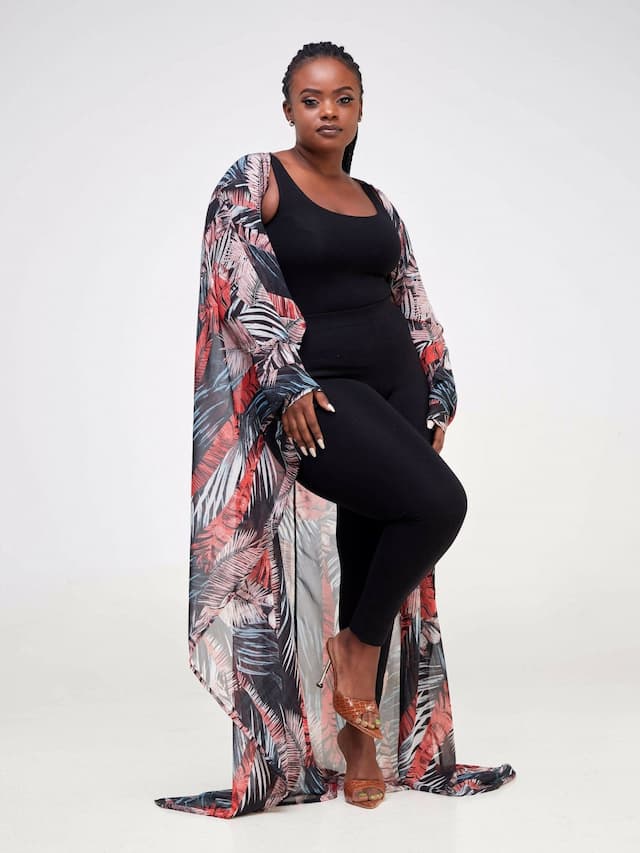 Palmiera Fire Flo Kimono - Red