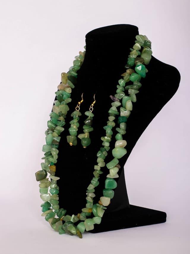 Klewisia Closet Double Layered Ceramic Beads Jewellery Set - Green