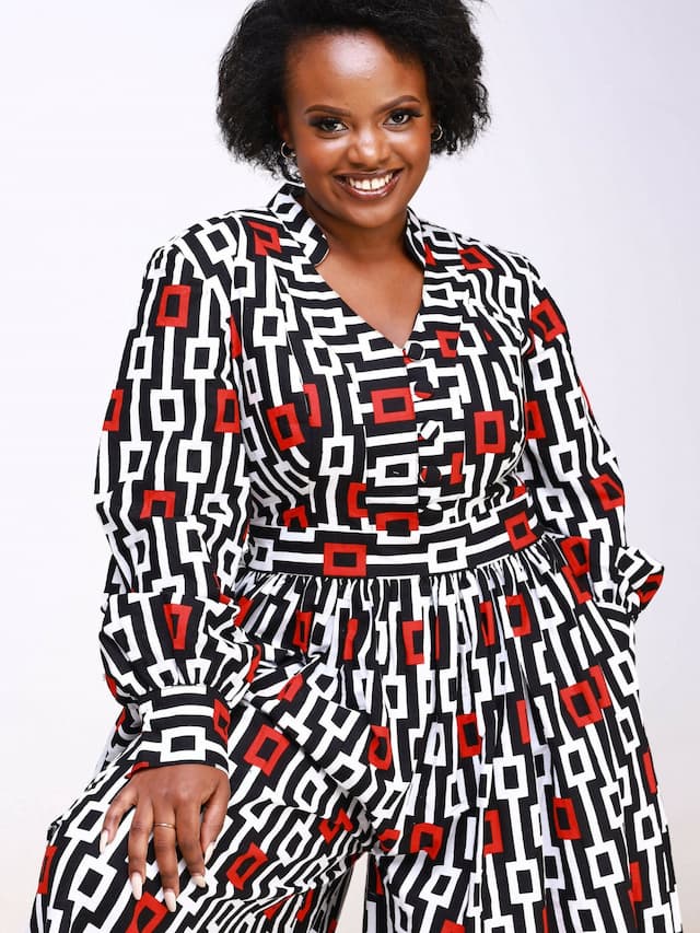 Wsc Pambo DD Afrocentric Jumpsuit - White Print