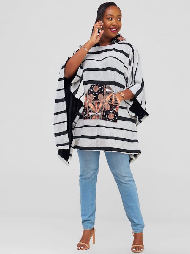 Nefpatra Africa Poncho - White