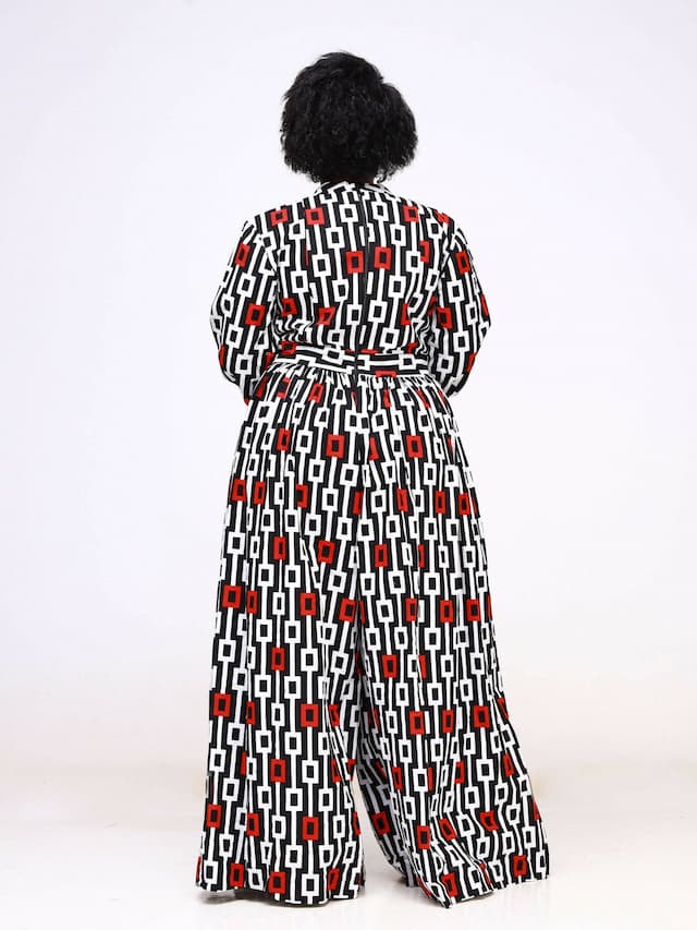 Wsc Pambo DD Afrocentric Jumpsuit - White Print