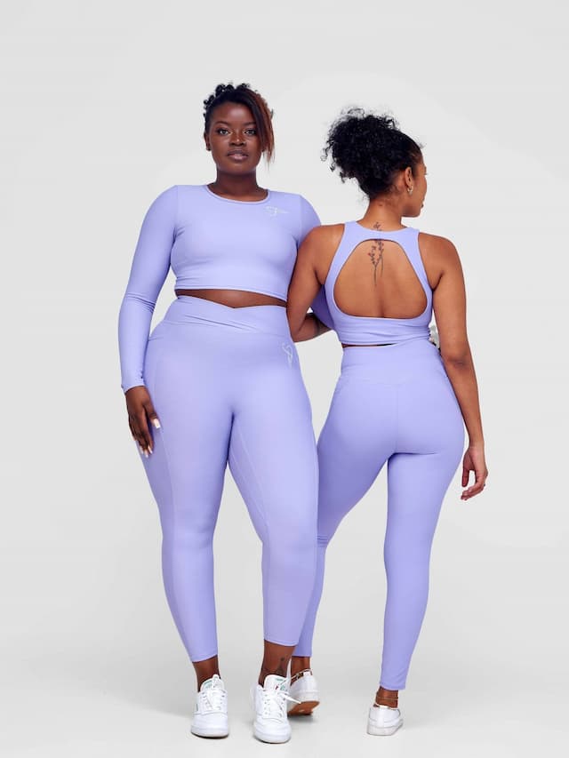 Fabtive Maridadi Sleeveless Set - Purple