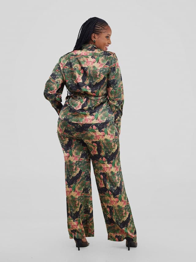 Silk House Collection Marcella Pant Set - Black Print