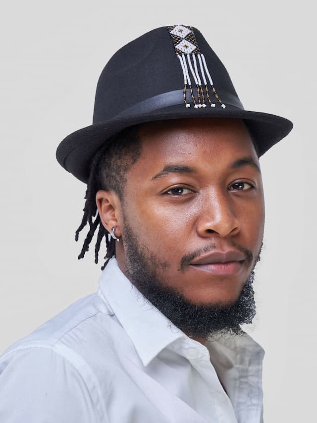 Heritage Beaded Fedora Hat - Black