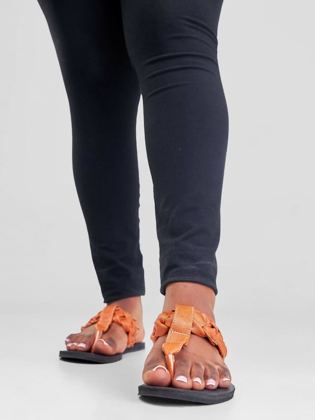 Biba Trends Collections Nirrah Braided Sandals - Brown / Black