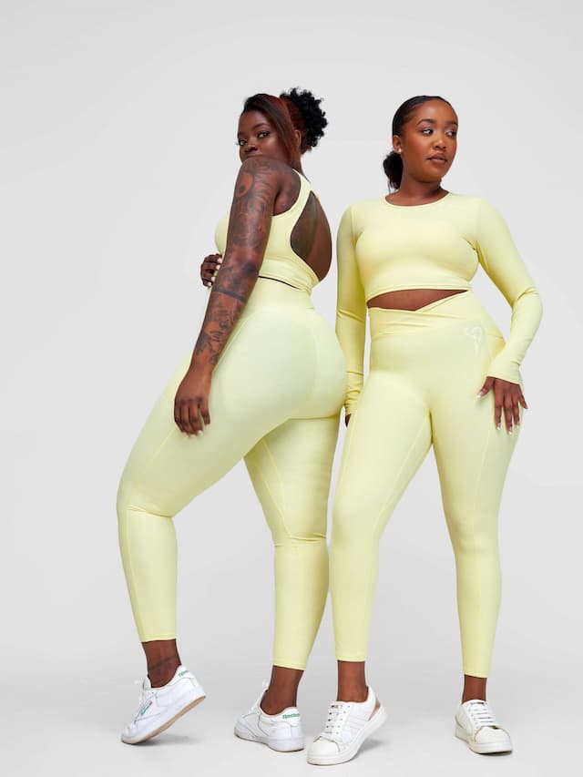 Fabtive Maridadi Long Sleeved Set - Yellow